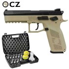 Koffer + CZ 75 P-09 Duty Bicolor 4,5 mm Stahl BB/Diabolo Co2-Pistole Blow Back (P18)