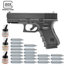 Superset Umarex Glock 19 Co2-Pistole Kaliber 4,5 mm Stahl...