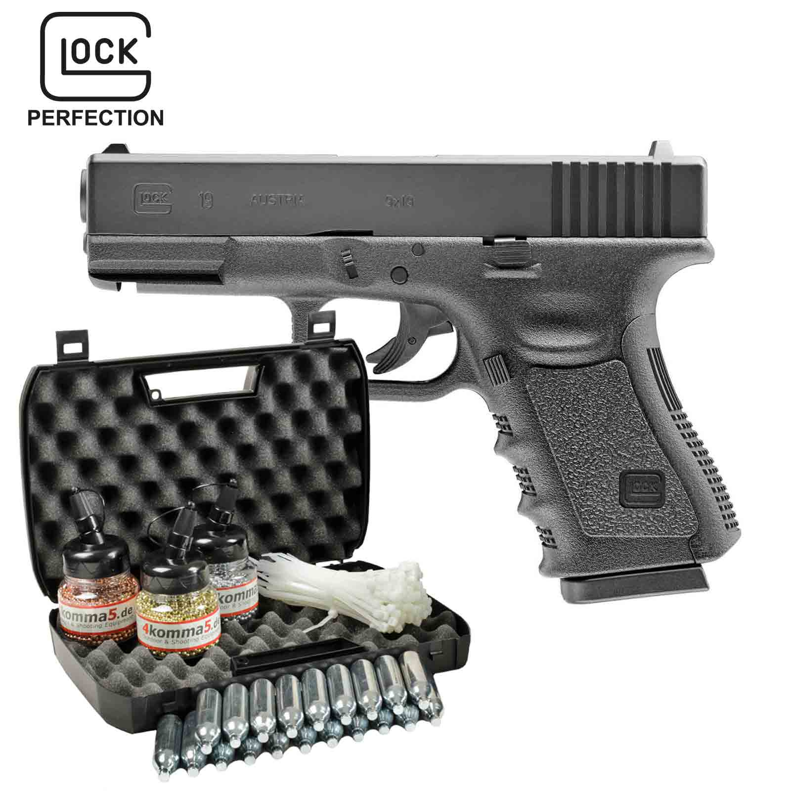 Kofferset Umarex Glock 19 Co2 Pistole Kaliber 4 5 Mm Stahl BB P18 