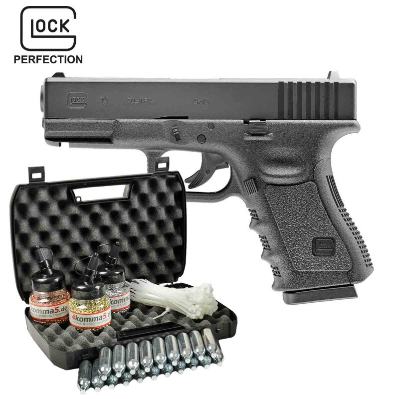 Kofferset Umarex Glock 19 Co2-Pistole Kaliber 4,5 mm Stahl BB (P18)