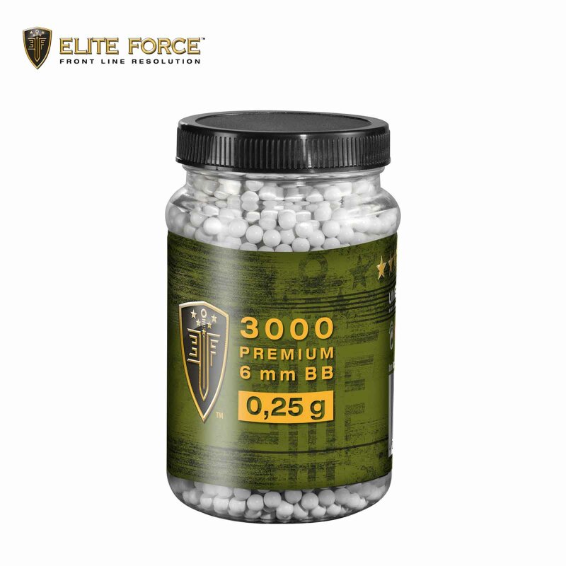 Elite Force Softair BBs Premium Selection - 6 mm BB/0,25 g/3000 Stück Behälter