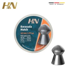 H&N Baracuda Match Diabolo 4,52 mm glatt Luftgewehrkugeln 400 Stück