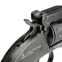 SET Co2 Revolver ASG Schofield 6" Antik Schwarz 4,5 mm Diabolo (P18)