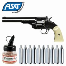 SET Co2 Revolver ASG Schofield 6" Plated Steel 4,5...