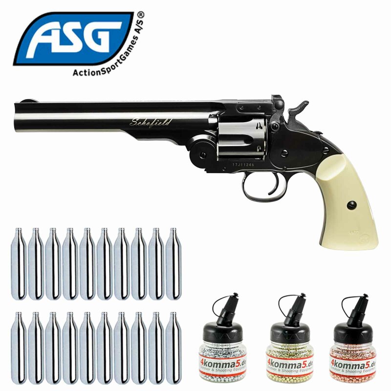 Superset Co2 Revolver ASG Schofield 6" Plated Steel 4,5 mm Stahl BB (P18)