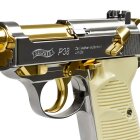 Walther P38 Gold - 4,5 mm Stahl BB Blow Back Co2-Pistole (P18)