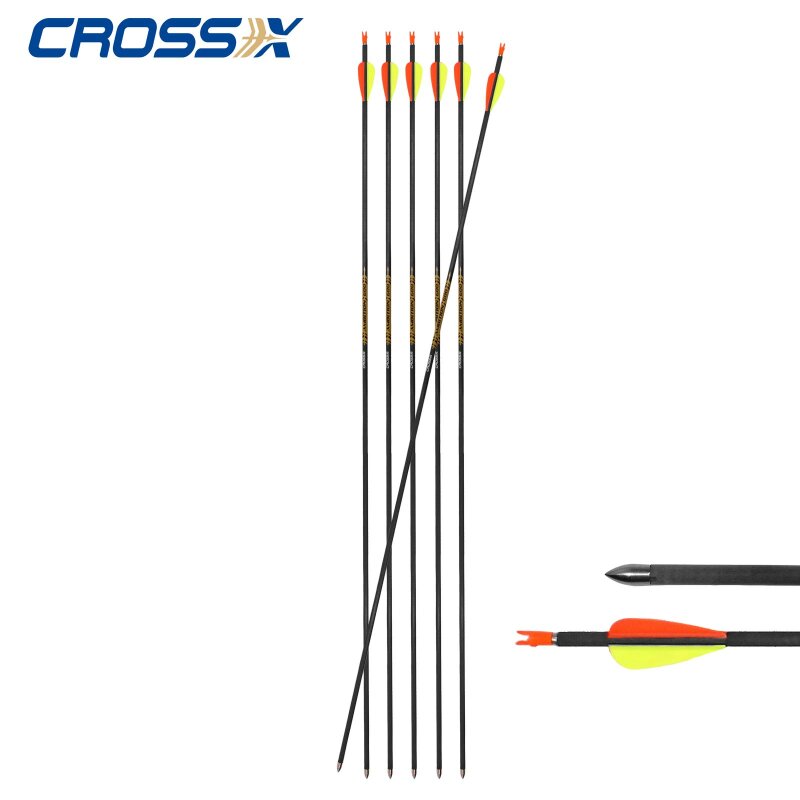 6-er Pack Cross-X Carbonpfeil Ambition 32" (81 cm) Spine 600 ø 5,5 mm Black