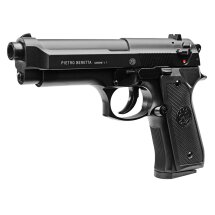 SET Beretta M92 FS Schwarz Metallschlitten Federdruck Softair-Pistole 6 mm BB (P14) + 800 BB