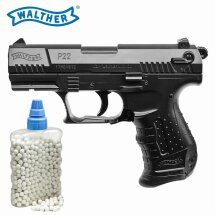 SET Walther P22 Schwarz Federdruck Softair-Pistole 6 mm...