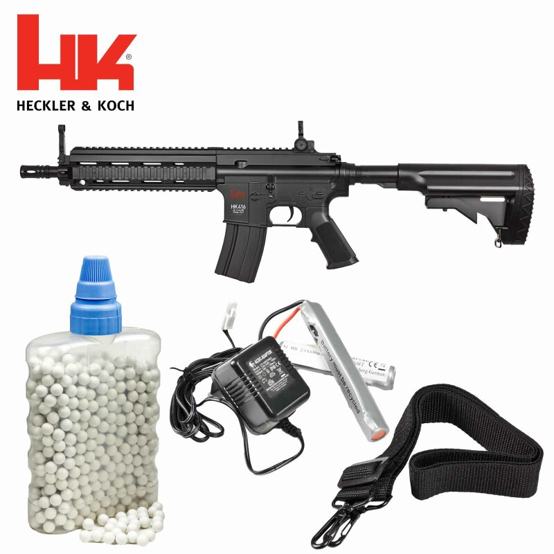 SET Heckler & Koch 416C CQB AEG Softair-Gewehr Kaliber 6 mm BB (P14) + 800 BB