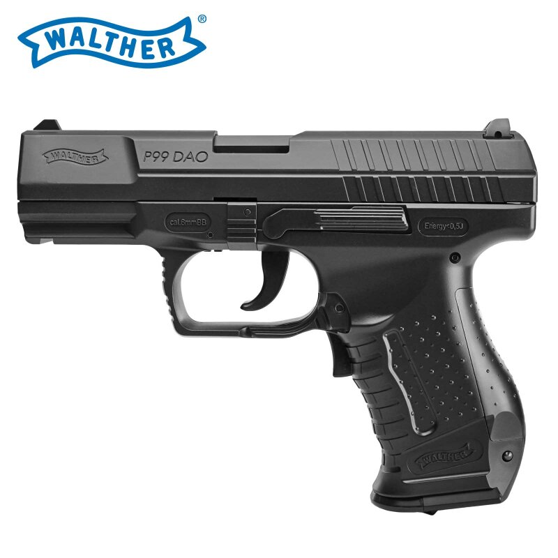 Walther P99 DAO Schwarz AEG Softair-Pistole 6 mm BB Blowback (P14)