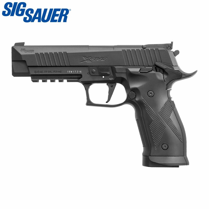 Sig Sauer X-Five Schwarz Vollmetall Co2 Pistole 4,5 mm Diabolo (P18)