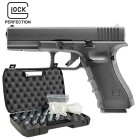 Komplettset Glock 17 GEN4 Softair-Co2-Pistole Kaliber 6 mm BB 16 Schuss Blowback (P18)