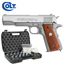 Komplettset Colt MK IV Series 70 Vollmetall Softair-Co2-Pistole Kaliber 6 mm BB Blowback (P18)