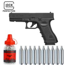 SET Glock 17 Co2-Pistole Kaliber 4,5 mm Stahl BB Blowback (P18)