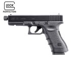 Glock 17  mit Laufgewinde Co2-Pistole Kaliber 4,5 mm Stahl BB / Diabolo Blowback (P18)