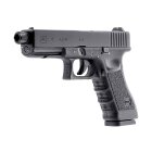 Glock 17  mit Laufgewinde Co2-Pistole Kaliber 4,5 mm Stahl BB / Diabolo Blowback (P18)