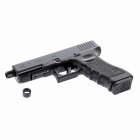 Glock 17  mit Laufgewinde Co2-Pistole Kaliber 4,5 mm Stahl BB / Diabolo Blowback (P18)