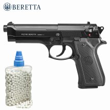 SET Beretta M92 FS HME Schwarz Metallschlitten Federdruck...