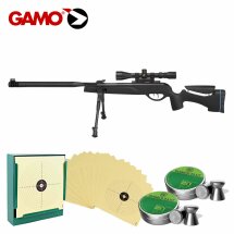 SET Gamo Luftgewehr HPA MI Maxxim Kaliber 4,5 mm Diabolo (P18) + 3-9x40 WR Zielfernrohr + Zweibein