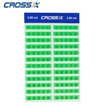 Cross-X Arrow Wraps mit Nummern 3 cm lang 24 Stück Leuchtend Grün