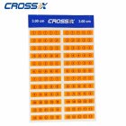 Cross-X Arrow Wraps mit Nummern 3 cm lang 24 Stück Neon Orange