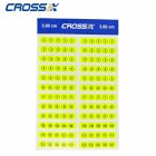 Cross-X Arrow Wraps mit Nummern 3 cm lang 24 Stück Leuchtend Gelb
