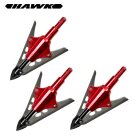 3 Jagdspitzen Hawk® Bloodrunner Rot mit 2 Klingen schraubbar