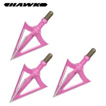 3 Jagdspitzen Hawk® Montec Pink mit 3 Klingen schraubbar