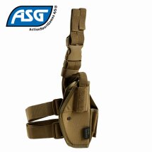 ASG - Strike Systems- Oberschenkelholster Tan für M92/ G17/18 / STI / CZ / STEYR / Bersa