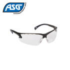ASG Schießbrille / Schutzbrille Transparent/Schwarz - verstellbare Bügel