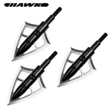 3 Jagdspitzen Hawk® Razor Schwarz mit 2 Klingen...