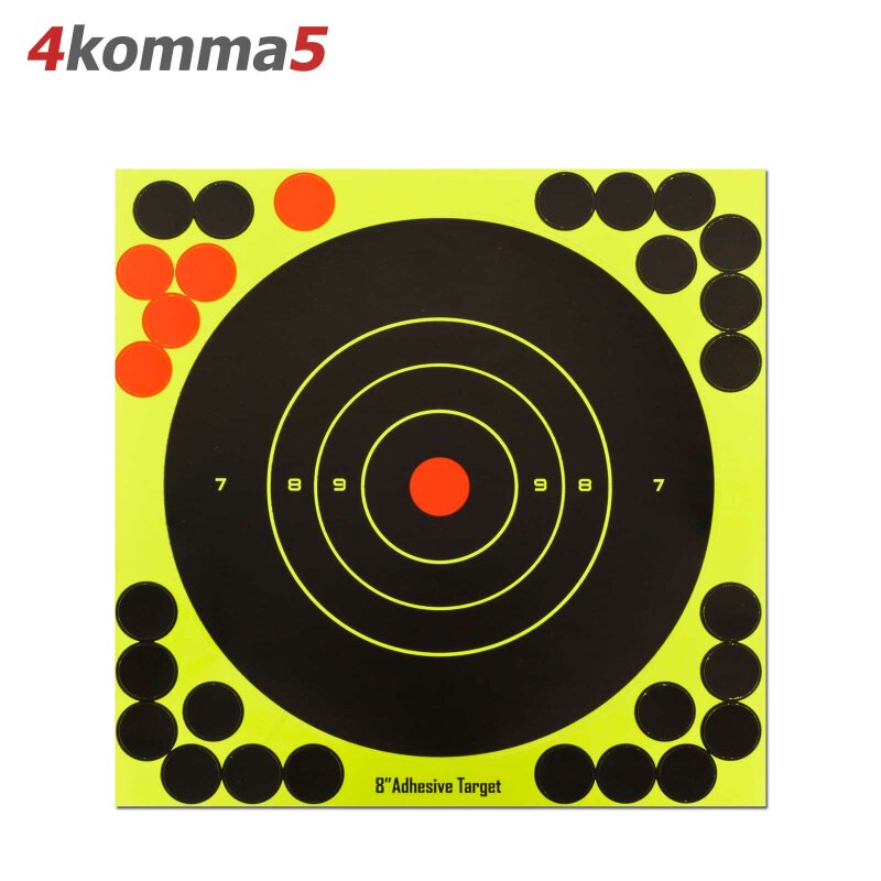 4komma5 selbstklebende Zielscheiben 25er Pack 8" (20 cm)