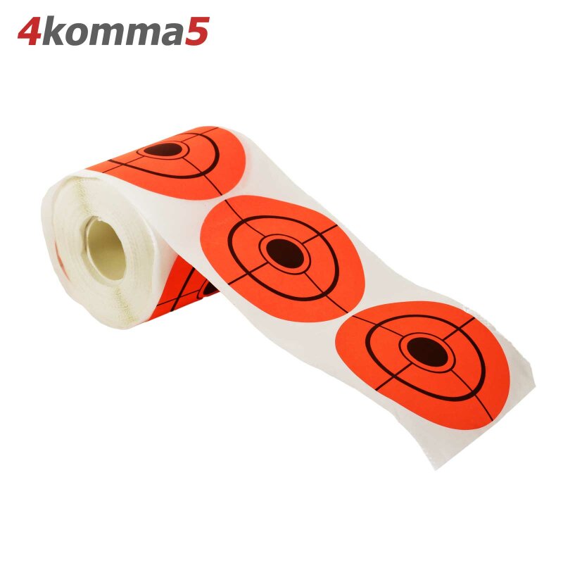4komma5 Zielscheiben Sticker 250 Stück - 7,5 cm - selbstklebende Zielscheiben