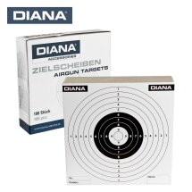 Diana 100 Stück Luftgewehrscheiben 14 x 14 cm