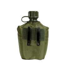 MFH US Plastikfeldflasche mit Hülle Oliv 1 Liter