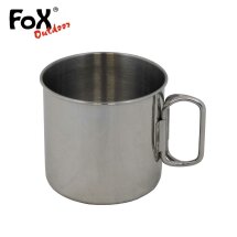 Fox Outdoor Tasse Edelstahl Klappgriffe 450 ml