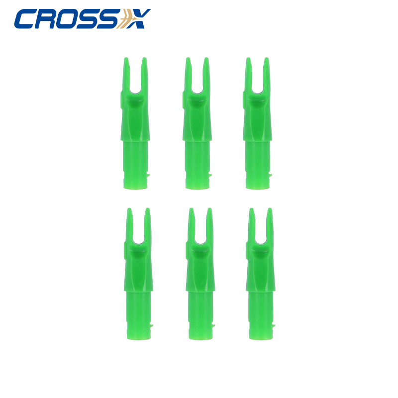 6-er Pack Cross-X 6.2 Stecknocken 3D Super Uni Grün