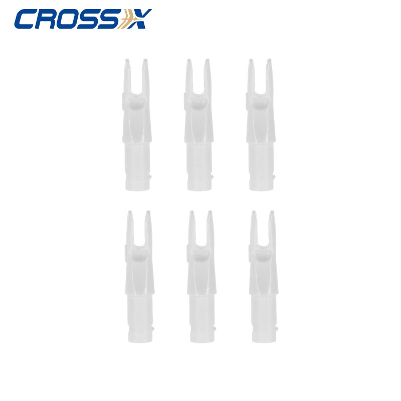 6-er Pack Cross-X 6.2 Stecknocken 3D Super Uni Weiß
