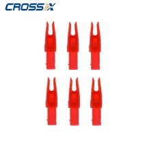 6-er Pack Cross-X 6.2 Stecknocken Super Uni Leuchtend Rot