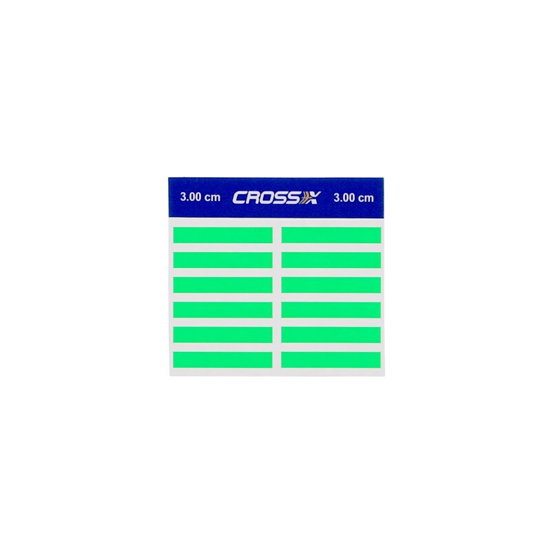 Cross-X Klebeband Streifen für Vanes 48 Stück 3 cm Leuchtend Grün