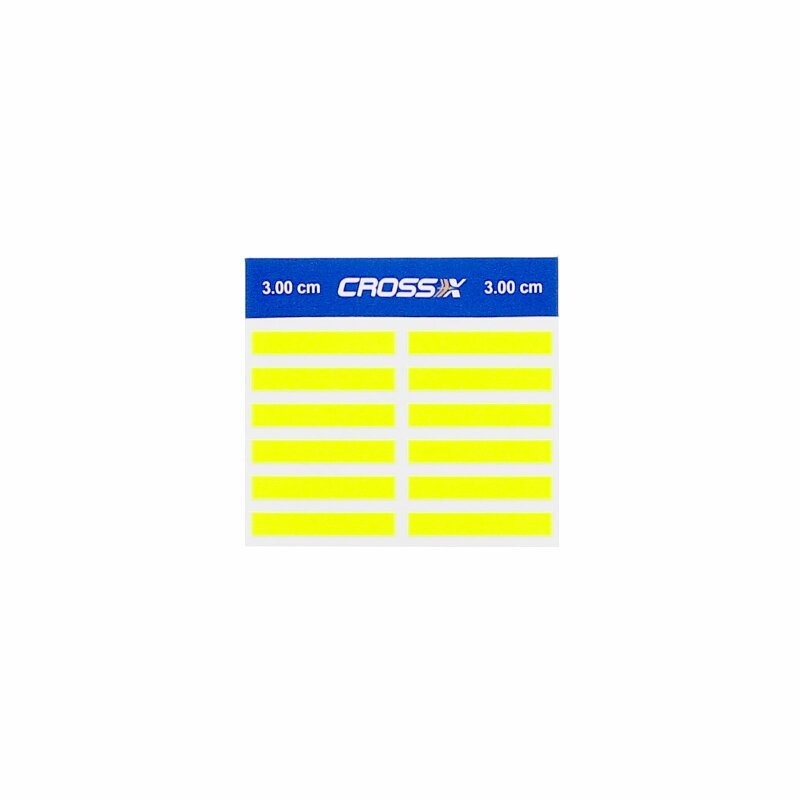 Cross-X Klebeband Streifen für Vanes 48 Stück 3 cm Leuchtend Gelb