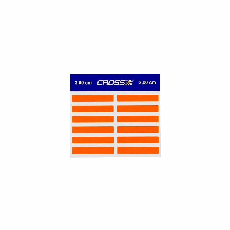 Cross-X Klebeband Streifen für Vanes 48 Stück 3 cm Neon Orange