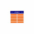 Cross-X Klebeband Streifen für Vanes 48 Stück 3 cm Neon Orange