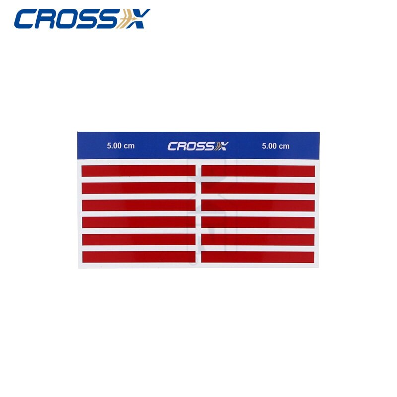 Cross-X Klebeband Streifen für Vanes 48 Stück 5 cm Rot