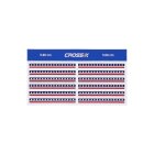 Cross-X Klebeband Streifen für Vanes 48 Stück 5 cm USA