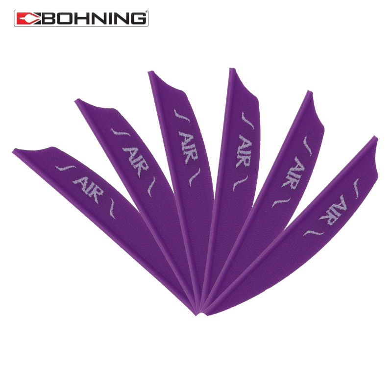 6-er Pack Bohning Plastikfedern Air Vanes 2" (ca. 5,08 cm) Lila