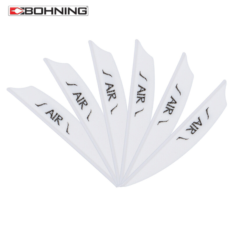 6-er Pack Bohning Plastikfedern Air Vanes 2" (ca. 5,08 cm) Weiß
