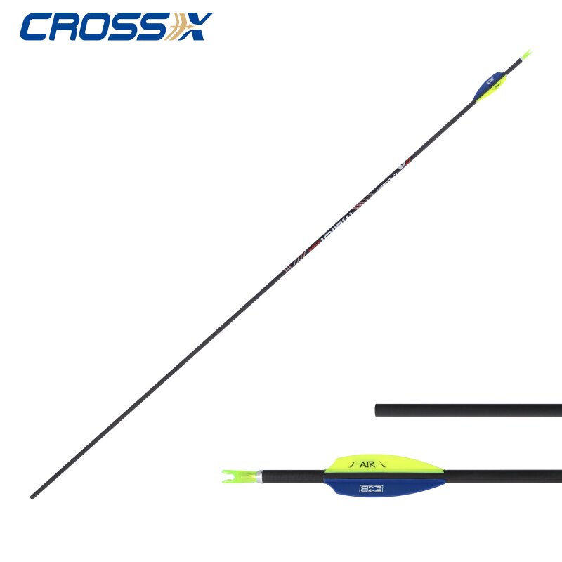 Cross-X 4.2 Carbonpfeil mit Befiederung Maior Octagon .008" Spine 700