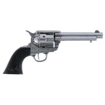 Denix Dekomodell 45er Colt Peacemaker 5,5" Lauf - Silber - Schwarze Griffschalen